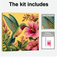 thumbnail image 4 of Hummingbird Carrying Flowers DIY Framed Pearl Painting Kit, Special Shaped Drill Diamond Art Painting Kit, Pearl Gem Art, 20x20cm, 4 of 16