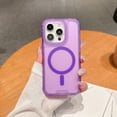thumbnail image 6 of Dteck Magnetic Case for iPhone 16 Pro Max, Compatible with MagSafe, Military Grade Drop Protection Slim Translucent Matte Shockproof with Anti-Fingerprint Phone Case,Purple, 6 of 6
