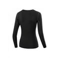 thumbnail image 3 of Lavaport Women Compression Long Sleeve Yoga Tight Workout Tee Tops, 3 of 5