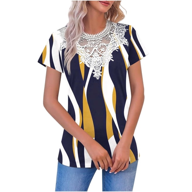 Tops de Manga Corta Cuello en V para las Mujeres Color Sólido Botón Abajo Blusa Verano Casual, Tops de Verano de las Mujeres Cuello en V con Mangas Cortas