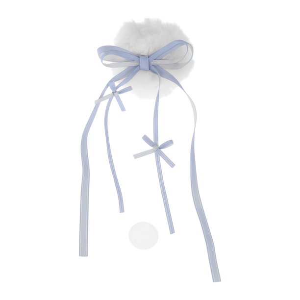 Accesorios para Casco de Motocicleta Decoración Cola de Streamer para Cascos de Motocicleta Bicicleta Esquí Pegatina de Peluche Blanca 1 Juego