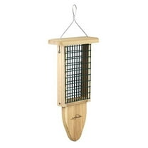 Kettle Moraine Cedar Double Suet Cake Tail Prop Suet Bird Feeder with Hanging Cable