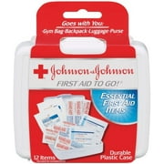 5 Pack Johnson & Johnson First Aid to Go! Essential First Aid Items - 12 items