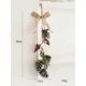 thumbnail image 3 of Guirnalda de luces LED con flores de Pascua artificiales, ramas de pino, guirnalda navideña para hacer tú mismo, decoraciones navideñas para el hogar, 3 of 5