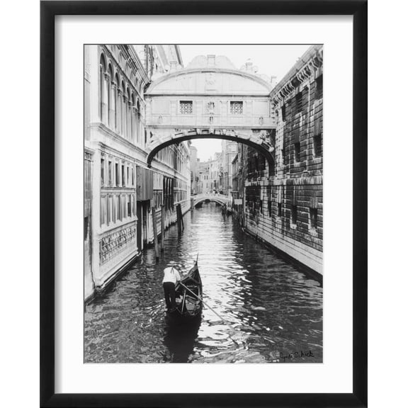Art.com Venice Canal Art Print by Cyndi Schick, Black Frame Wall Art, 17" x 21"