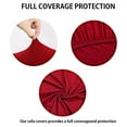 thumbnail image 4 of Luxury Couch Cover, Elastic Solid Color Sofa Slipcover for 3 Cushion Couch, Durable and Practical Furniture Protector for Kids, Pet (Red), 4 of 5
