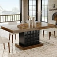 thumbnail image 7 of Tribesigns 63'' Dining Table for 4-6, Modern Rectangular Dining Room Table with Geometric Relief, 7 of 7