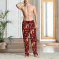 thumbnail image 2 of Disketp Vintage Santa Skiing Red Plaid Men's Pajama Pants - Ultra Soft Fleece Sleep and Lounge Pants (Size: S-XXL)-, 2 of 6