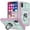 F-Green/Pink, variant on JTCASES for IPhone X Case, Sliding Camera Cover Rotating Ring Kickstand Magnetic Car Mount Inside Card Holder, Bracket Shockproof Frame Anti-drop PC TPU Heavy Duty Protection, Black/Silver