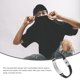 thumbnail image 2 of Pulsera de hombre estilo hip hop con personalidad, creativa, sencilla, de cuero tejido, cadena de acero inoxidable, accesorios de joyería (negro y plateado)., 2 of 6