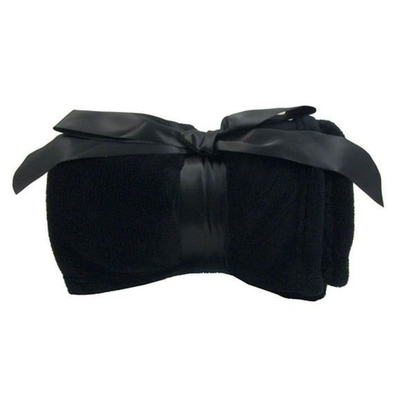 All Seasons Soft Warm Plush Fleece Air Conditioning Throw Blanket 42"x 60",Black