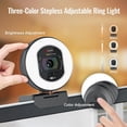 thumbnail image 3 of Angetube 4K Webcam with Light for PC, UHD 4K, TOF Auto , Dual AI Noise-Cancelling Mics, 1080p@60FPS, USB Streaming Webcam w/Privacy Cover for Laptop//Desktop/PC Work w/Zoom/Teams/Google Meet, 3 of 7