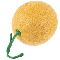 TEHAUX Realistic Plastic Cantaloupe Fruit Model for Decor Orange Color Lightweight and 5 x 3.2 inches