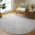 thumbnail image 2 of SAFAVIEH Martha Stewart Serenity Tamara Geometric Area Rug, Grey/Ivory, 6'7" x 6'7" Round, 2 of 7