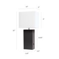 thumbnail image 3 of Elegant Designs Modern Leather Table Lamp with USB and White Fabric Shade, 3 of 7