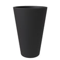 thumbnail image 3 of LeisureMod Pebble 4-Piece Fiberstone and MGO Clay Planter Set, Mid-Century Modern Tapered Round Planter Pot for Indoor and Outdoor (Black), 3 of 13