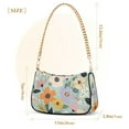 thumbnail image 3 of FORMRS Womens Shoulder Bag with Chain Strap Clutch Purse Cute Tote Handbag, Green Floral Pattern, 3 of 7