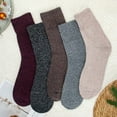 thumbnail image 2 of pares de calcetines de lana para mujeres regalos invierno cálido punto grueso cabina acogedor calcetines de tripulación, multicolor 037b, 2 of 8