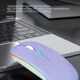 thumbnail image 4 of Ratón inalámbrico Bluetooth Guiheng recargable LED morado, 4 of 7