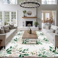 thumbnail image 4 of Area Rug 60×96in, Spring Leaves Tree Branch Berry Floor Carpet Living Room Rug, Watercolor Plant on White Non-Slip Welcome Mat Indoor Rugs for Bedroom Dining Room, 4 of 9