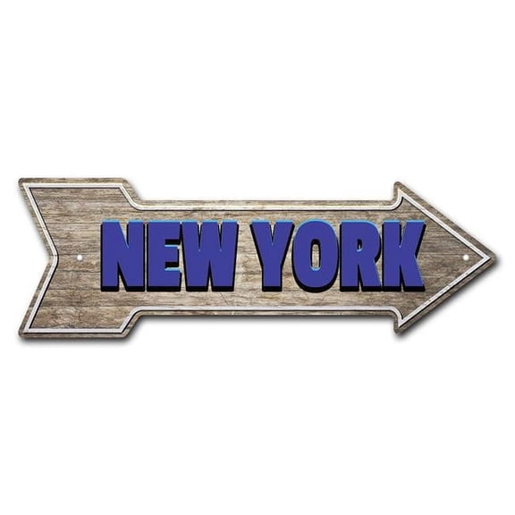 SignMission P-ARROW12-999709 12 x 36 in. Wide New York Arrow Sign