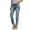 A, variant on Aayomet Jean Jumpsuits Women Pants Women'S Solid Color Straight Hole High Waisted Elastic Slim Jeans,A L