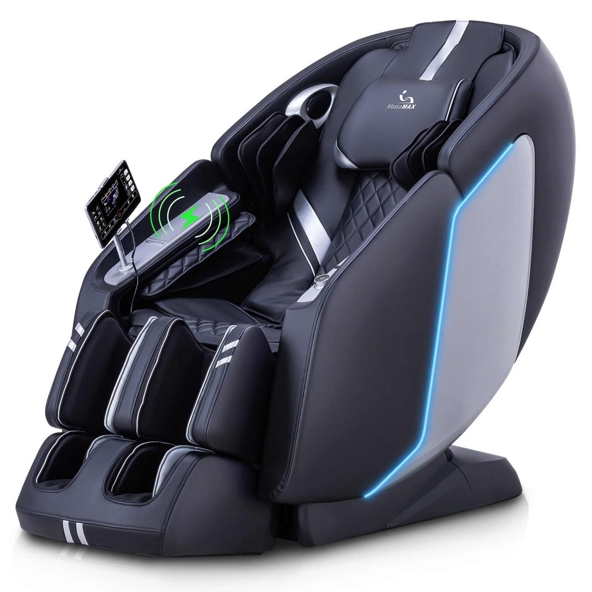 MassaMAX 2026 4D Massage Chair, Zero Gravity Full Body Yoga Stretch Massage, with Calf & Lower Back Heating,Bluetooth, Black