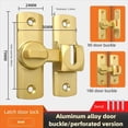 thumbnail image 2 of 2 PCS Barn Door Latch 90/180 Degree Barn Door Lock, Thickened Anti-Rust Flip Gate Latch Sliding Barn Door Lock Latch for Cabinets, Barn Door, Bathroom, Garden Doors Gold, 2 of 4