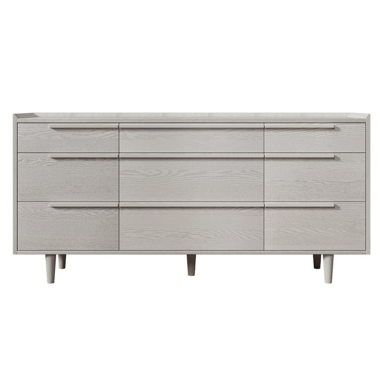 Topcobe Modern Style Manufactured Wood 9-Drawer Dresser, Storage Chest with Solid Wood Legs, Stone Gray - Walmart.com Topcobe Modern Style Manufactured Wood 9-Drawer Dresser, Storage Chest with Solid Wood Legs, Stone Gray - Walmart.com