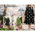 thumbnail image 4 of SIEANE Women's Plus-Size Casual Fall Long Sleeve Polka Dot Retro A-line Tunic Slim Medium Length Dress 1X-5X, 4 of 7