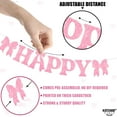 thumbnail image 3 of KatchOn, Pink Glitter Happy Birthday Banner with Lights - No DIY, 10 Feet | Happy Birthday Bow Banner | | Party Decorations for Women | Pink Party Decorations for Girls, 3 of 4