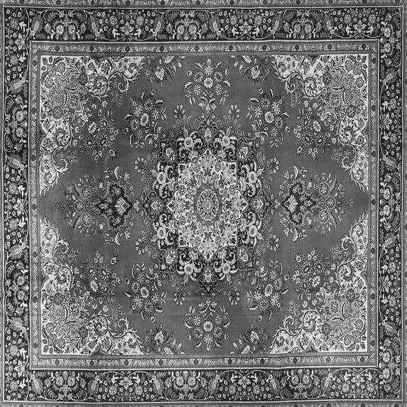 Ahgly Company Indoor Square Persian Gray Traditional Area Rugs, 7' Square