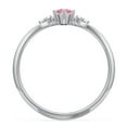 thumbnail image 4 of Birthstone Oval Ring with Shoulder Accents - Pink Tourmaline (October), 4 of 5