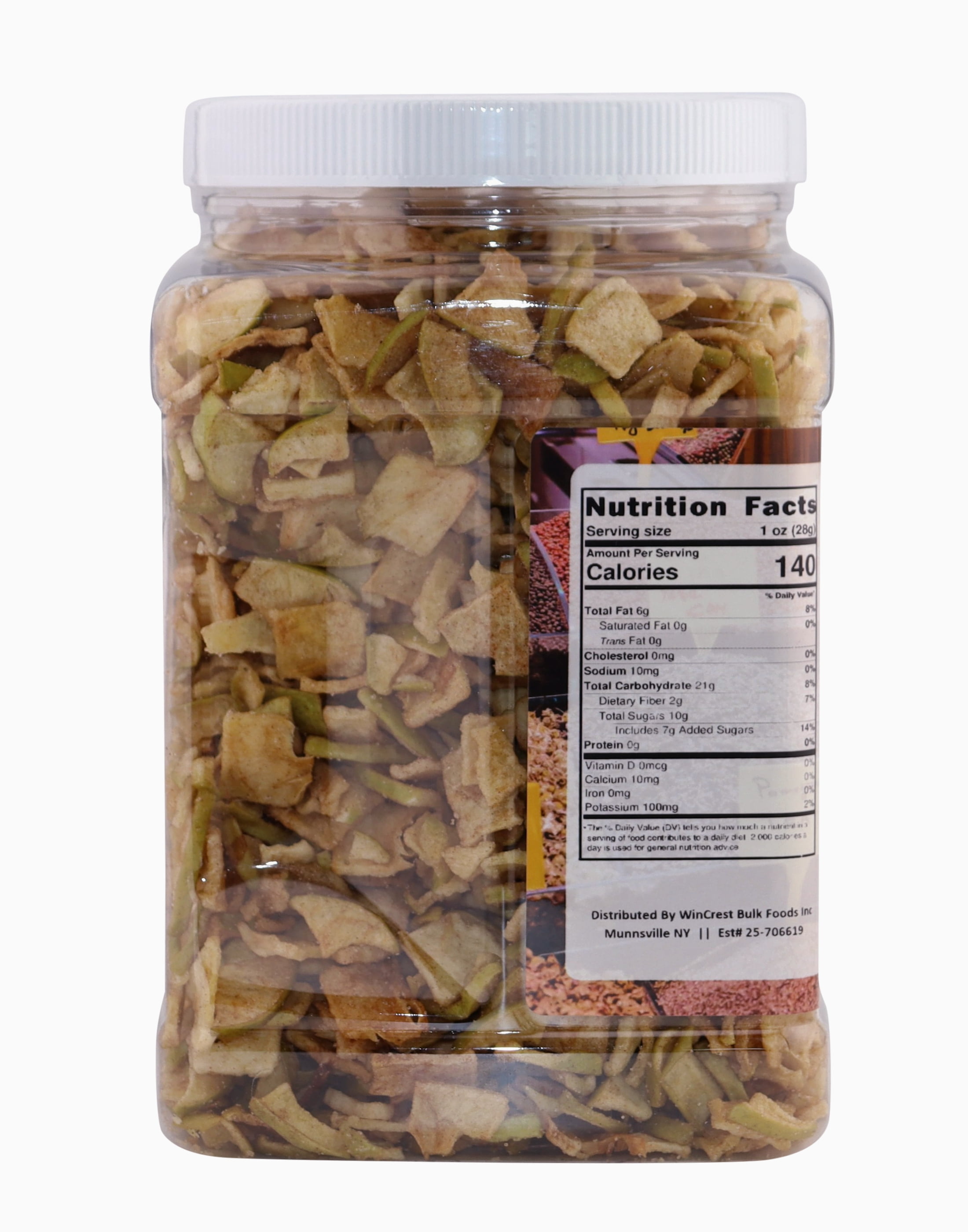 WinCrest Dried Cinnamon Apple Chips - 1 Lb Tub
