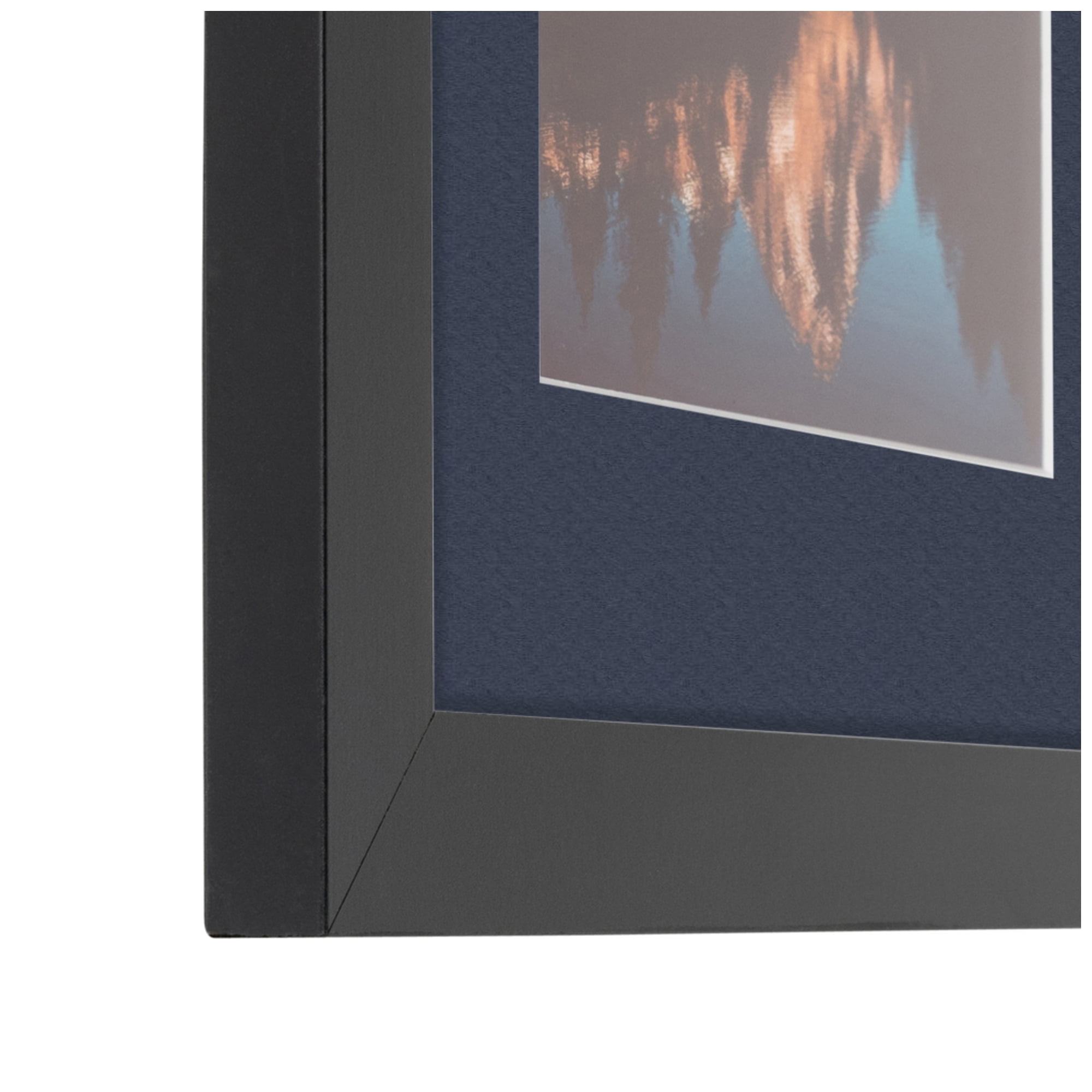 ArtToFrames Collage Photo Picture Frame with 4 - 8.5x11 Openings, Framed in Black with Blue Jay and Black Mats (CDM-3926-1)