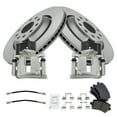 thumbnail image 2 of TRQ Rear Brake Pad and Rotor Set Semi Metallic Coated Rotors Calipers Fits 2010-2016 Volkswagen CC, 2 of 5