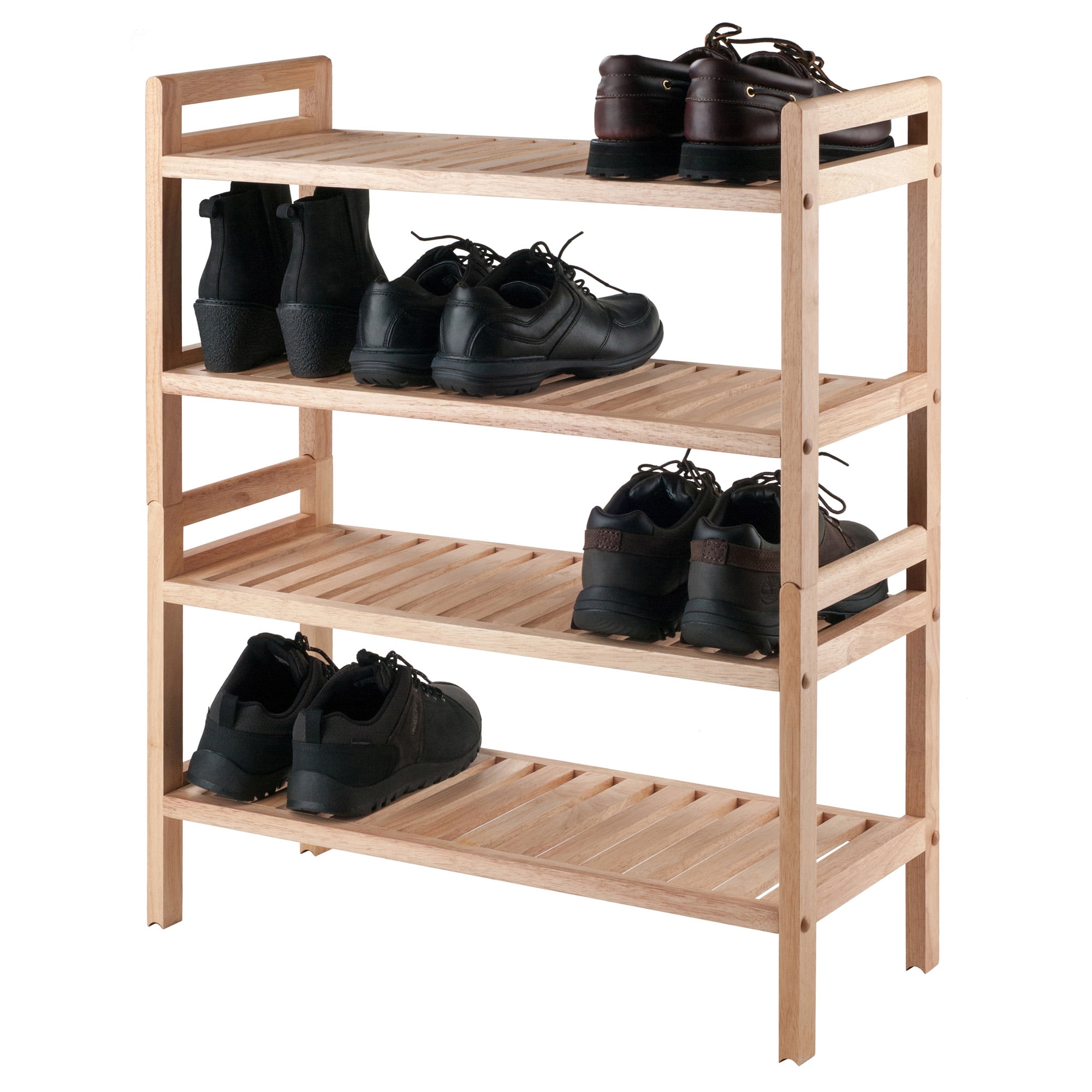 Winsome Mercury 2-Piece Stackable Shoe Rack, Natural Finish
