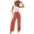 thumbnail image 1 of Pantalones de Salón de Pierna para Mujer, Color Rojo Coral, Talla M, 1 of 8