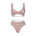 thumbnail image 4 of Rocae Forest Mushrooms for Bikini Set for Women Two Piece Sexy High Swimsuits Split Crossover Bikini X-Large, 4 of 9