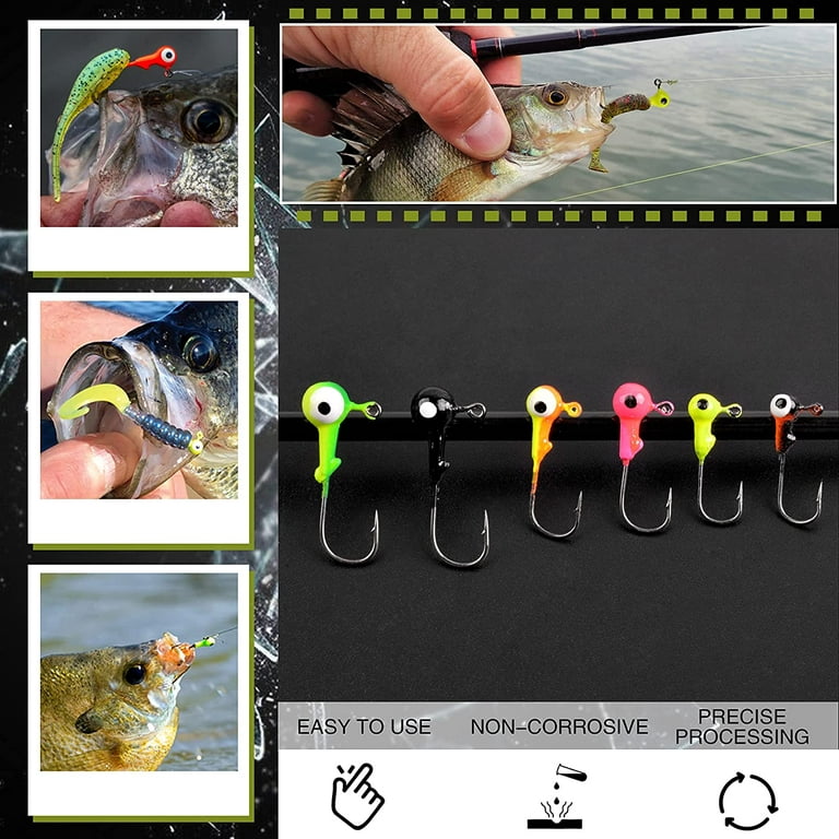 Fishing Jig Heads Hooks Kit, 35/60pcs Fishing Lures Jig Heads with