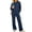 Navy #126, variant on Women's 2 Piece Lounge Set Crewneck Sweatshirt and Wide Leg Pants Relaxed Casual Fall Fleece Matching Outfit Set