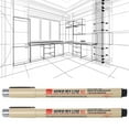 thumbnail image 3 of LAZIOEGR 12Pcs Micro Line Pens Quick Dry Waterproof Colorfast Line Drawing Pen Set for Artist Illustration, Technical Drawing, Writing, Product and Architectural Design, 5.51 inches / 14 cm, 3 of 9