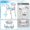 Extra Wide 23-Inch Shower Chair with Arms and Back,Heavy Duty Shower ...