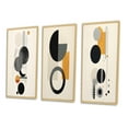 thumbnail image 3 of Designart "Minimal Circular Geometric Art V" Modern Geometric Framed Wall Art Set Of 3 - Beige Abstract Frame Canvas Set For Living Room Decor, 3 of 6
