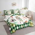 thumbnail image 3 of Feelyou Green Christmas Nutcracker Twin Bedding Sets 7-Piece, Ballet Princess Bedding Comforter Set, Western Festival Reversible Sheet Sets, Luxury Bedroom Decor, 3 of 7