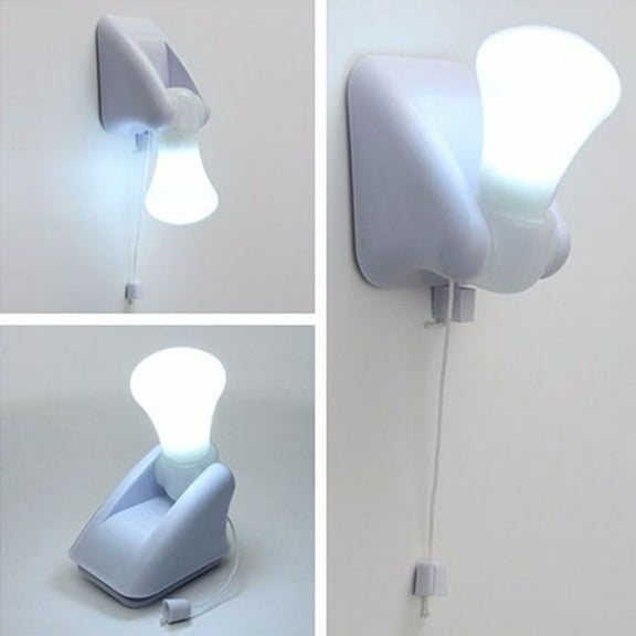 Worgeous Battery Operated Self Adhesive Wall Mount Light Tent LED Bulb White 2Pcs