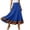 Blue, variant on Women's Mexican Rainbow Skirt, Elastic Waist Maxi Skirt, 1PC, L-XXXXXL
