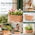 thumbnail image 4 of Rectangular Flower Pot with Wavy Ruffled Edge, Durable Plastic Window Planter Box for Indoor & Outdoor Use, Window Sill, Balcony & Garden, 4 of 4
