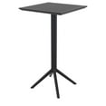 thumbnail image 3 of Sky Ares Square Bar Set with 2 Barstools Black, 3 of 5