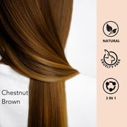 Chestnut Brown Hair Dye Shampoo 3 in 1, Instant Hair Color Shampoo for Women Men, 4 Weeks of Vibrant Color in Minutes, Shampoo Para Canas, 16.9fl oz